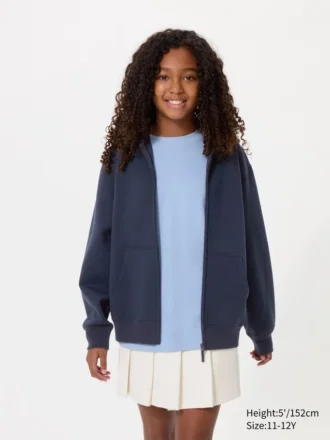 Felpa con cappuccio e zip integrale Kids Dry Sweat