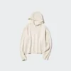 Felpa con cappuccio in maglia a trecce lavabile da donna Felpa con cappuccio in maglia a trecce lavabile da donna