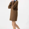 Felpa con cappuccio in maglia di cotone liscio da donna Felpa con cappuccio in maglia di cotone liscio da donna