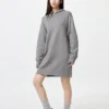 Felpa con cappuccio in maglia di cotone liscio da donna Felpa con cappuccio in maglia di cotone liscio da donna