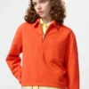 Felpa da donna con mezza zip Felpa da donna con mezza zip
