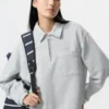 Felpa da donna con mezza zip Felpa da donna con mezza zip