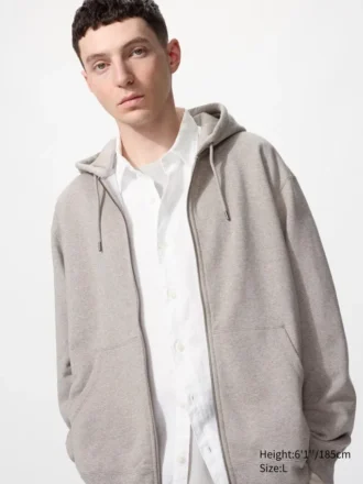 Felpa unisex con cappuccio e zip integrale