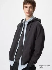 Felpa unisex con cappuccio e zip integrale
