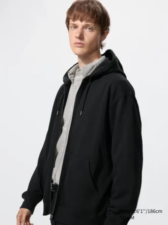 Felpa unisex con cappuccio e zip integrale