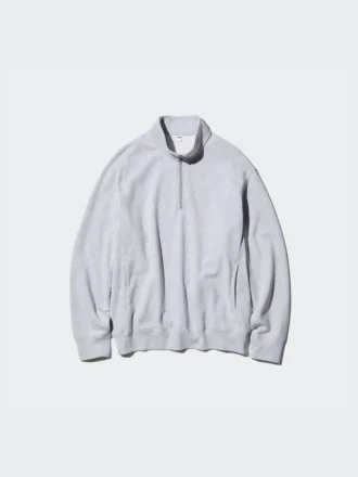 Felpa unisex con mezza zip