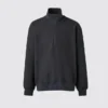 Felpa unisex con mezza zip in tessuto spazzolato