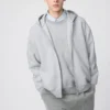 Felpa unisex oversize con cappuccio e zip integrale