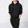 Felpa unisex oversize con cappuccio e zip integrale