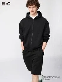 Felpa unisex oversize con cappuccio e zip integrale