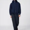 Felpa unisex oversize con cappuccio e zip integrale