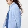 Giacca con zip integrale in pile con filato soffice per bambini