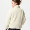 Giacca con zip integrale in pile con filato soffice per bambini Giacca con zip integrale in pile con filato soffice per bambini