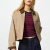 Giacca corta da donna con zip per pantaloncini Giacca corta da donna con zip per pantaloncini