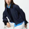 Giacca corta da donna con zip per pantaloncini Giacca corta da donna con zip per pantaloncini