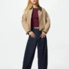 Giacca corta da donna con zip per pantaloncini Giacca corta da donna con zip per pantaloncini