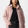 Giacca da donna in pile a filato soffice con zip integrale Giacca da donna in pile a filato soffice con zip integrale