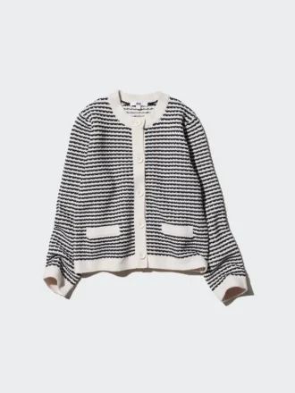 Giacca in pantaloncini in maglia da donna | A righe