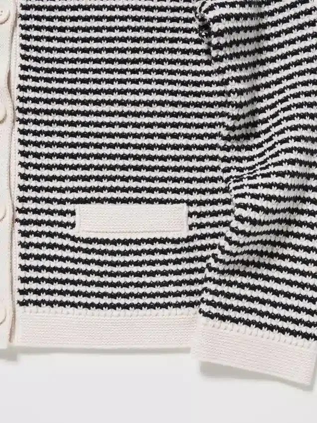 Giacca in pantaloncini in maglia da donna | A righe Giacca in pantaloncini in maglia da donna | A righe