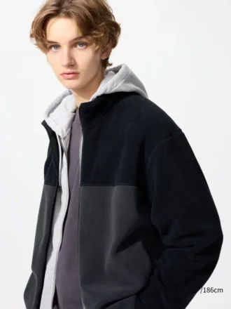 Giacca unisex in pile con zip integrale | Color Block Giacca unisex in pile con zip integrale | Color Block