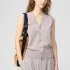 Gilet da donna in maglia lavabile con bottoni