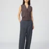 Gilet da donna in maglia lavabile con bottoni