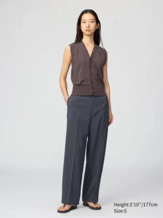 Gilet da donna in maglia lavabile con bottoni