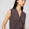 Gilet da donna in maglia lavabile con bottoni