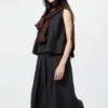 Gonna lunga con pieghe in misto lino da donna Gonna lunga con pieghe in misto lino da donna