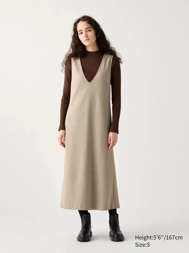 Gonna-maglione in jersey spazzolato da donna Gonna-maglione in jersey spazzolato da donna