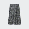 Gonna midi con spacco stampata da donna Gonna midi con spacco stampata da donna