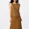 Gonna midi da donna in misto lino | Pantaloncini