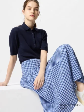 Gonna voluminosa da donna in seersucker | Gingham