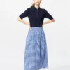 Gonna voluminosa da donna in seersucker | Gingham Gonna voluminosa da donna in seersucker | Gingham