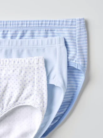 Intimo in cotone elasticizzato per bambini | 3 paia | A pois
