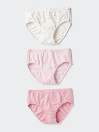 Intimo in cotone elasticizzato per bambini | 3 paia | Cuore