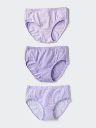 Intimo in cotone elasticizzato per bambini | 3 paia | Fiori