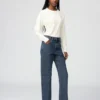 Jeans da donna a vita alta e vestibilità regolare Jeans da donna a vita alta e vestibilità regolare