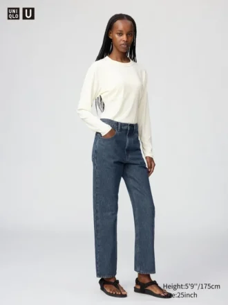 Jeans da donna a vita alta e vestibilità regolare