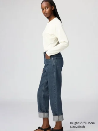 Jeans da donna a vita alta e vestibilità regolare
