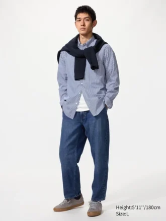 Jeans da uomo alla caviglia dal taglio morbido