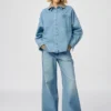 Jeans larghi a vita bassa da donna Jeans larghi a vita bassa da donna