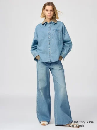 Jeans larghi a vita bassa da donna Jeans larghi a vita bassa da donna