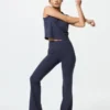 Leggings a zampa d’elefante con costine morbide AIRism da donna