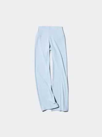 Leggings a zampa d’elefante con costine morbide AIRism da donna