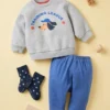 Leggings corti Baby Baby AIRism | Effetto denim Leggings corti Baby Baby AIRism | Effetto denim