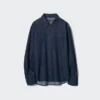 Maglia da donna in denim a manica lunga Maglia da donna in denim a manica lunga