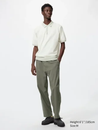 Maglia polo da uomo in maglia lavabile | Maniche corte | A righe