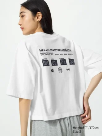 Maglietta corta da donna Babymonster UT con stampa grafica
