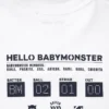 Maglietta corta da donna Babymonster UT con stampa grafica Maglietta corta da donna Babymonster UT con stampa grafica